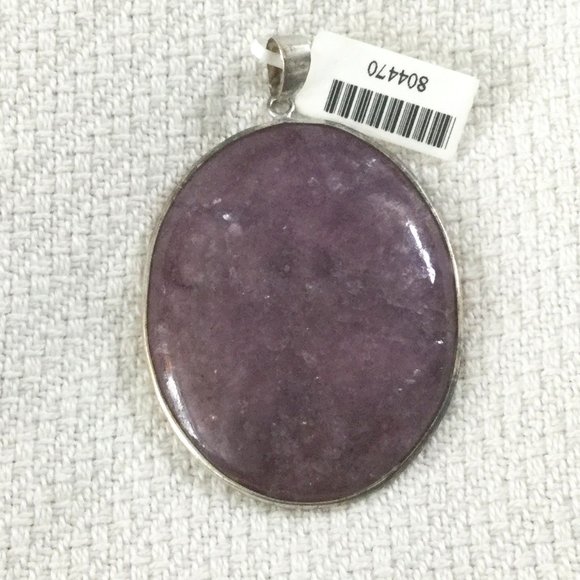 NEW Large Sterling Silver Amethyst Pendant 925 Purple Gemstone NWT - Picture 4 of 7